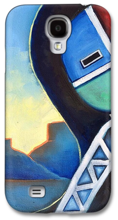 Navajo Galaxy S4 Case featuring the painting First Woman Photobomb by Sean Begaye