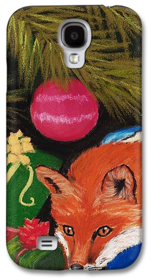 Fox Galaxy S4 Case featuring the painting Fox in a Box by Anastasiya Malakhova