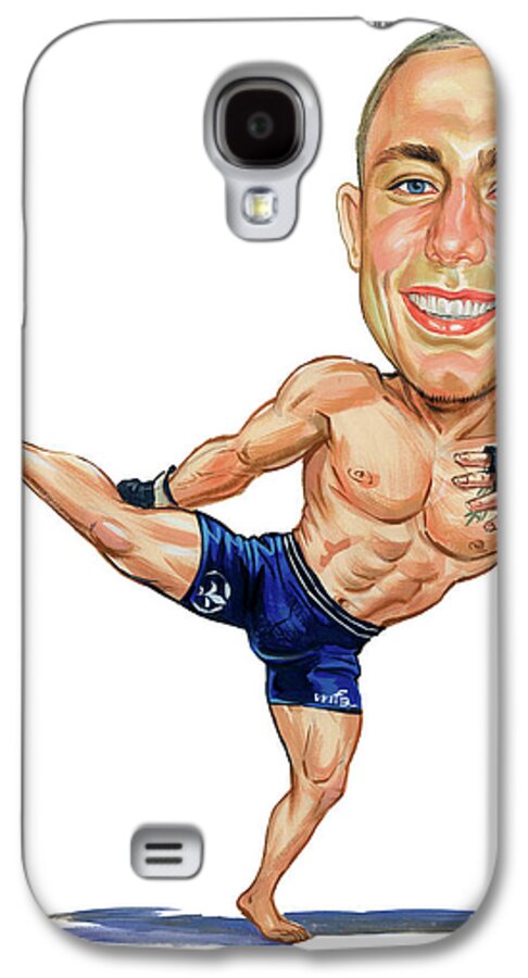 Georges St. Pierre Galaxy S4 Case featuring the painting Georges St. Pierre by Art 