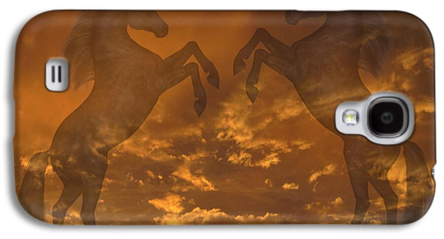 Horses Galaxy S4 Case featuring the photograph Ghost Horses at Sunset by Donald and Judi Hall