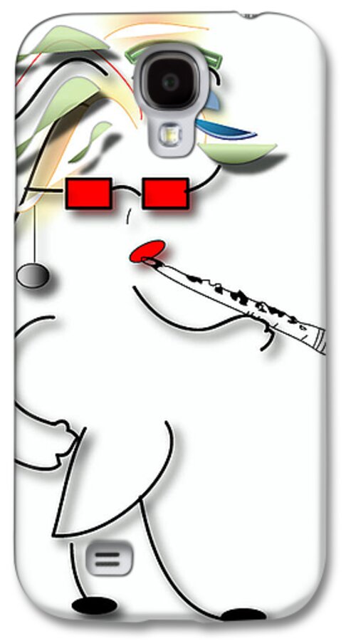 Clarinet Player Galaxy S4 Case featuring the digital art Girl Clarinet Player by Marvin Blaine