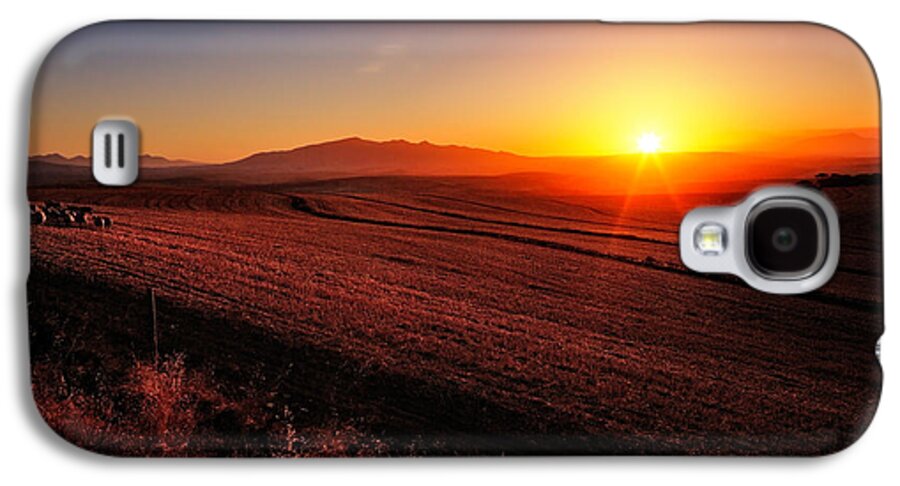 Sunrise Galaxy S4 Case featuring the photograph Golden Sunrise over Farmland by Johan Swanepoel