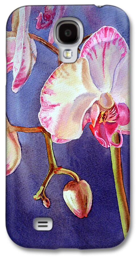 Purple Galaxy S4 Case featuring the painting Gorgeous Orchid by Irina Sztukowski