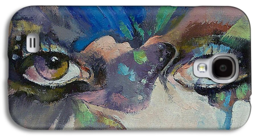 Gothic Galaxy S4 Case featuring the painting Gothic Butterflies by Michael Creese