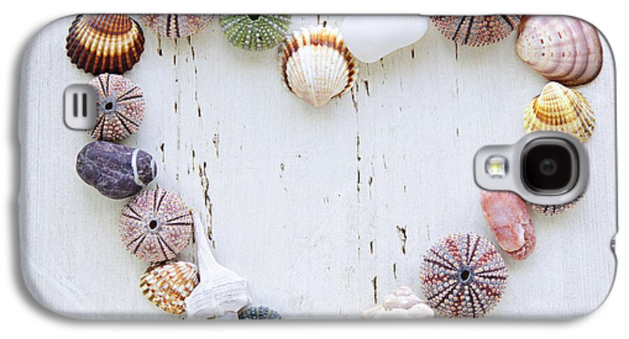 Heart Galaxy S4 Case featuring the photograph Heart of seashells and rocks by Elena Elisseeva