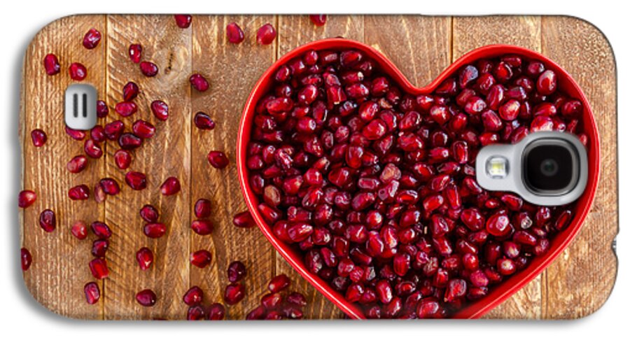 Agriculture Galaxy S4 Case featuring the photograph I Heart Pomegranates by Teri Virbickis
