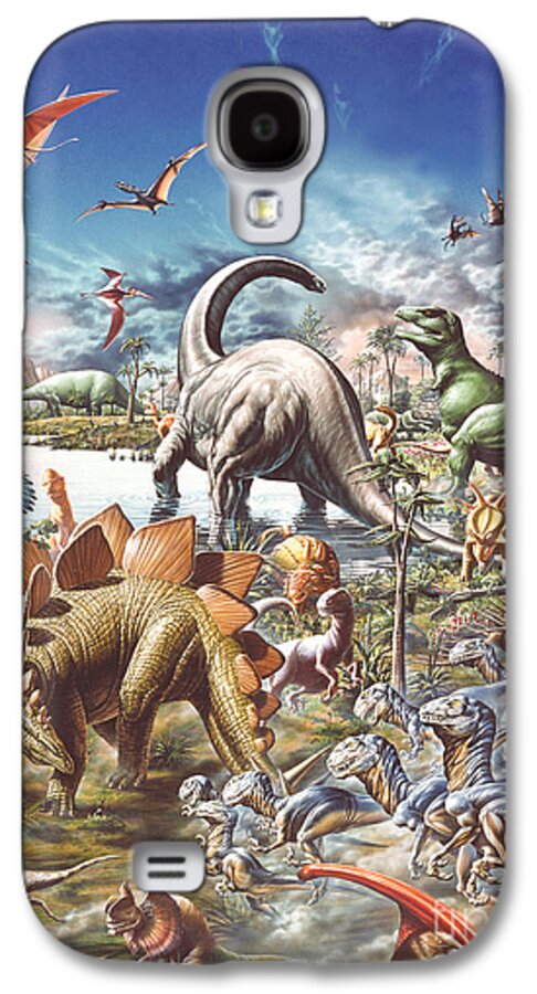 Adrian Chesterman Galaxy S4 Case featuring the digital art Jurassic Kingdom by MGL Meiklejohn Graphics Licensing
