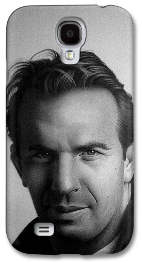Kevin Costner Galaxy S4 Case featuring the drawing Kevin Costner by Miro Gradinscak