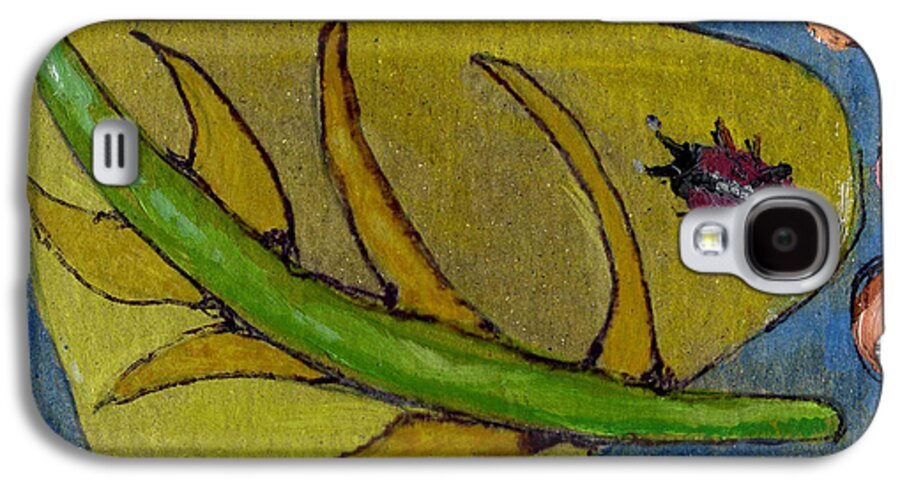Cathy Peterson Galaxy S4 Case featuring the painting Leaf and Ladybug Series No. 8 by Cathy Peterson