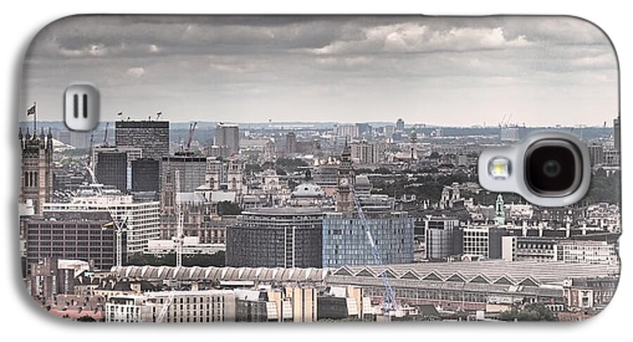 London Galaxy S4 Case featuring the photograph London under Grey Skies by Rona Black