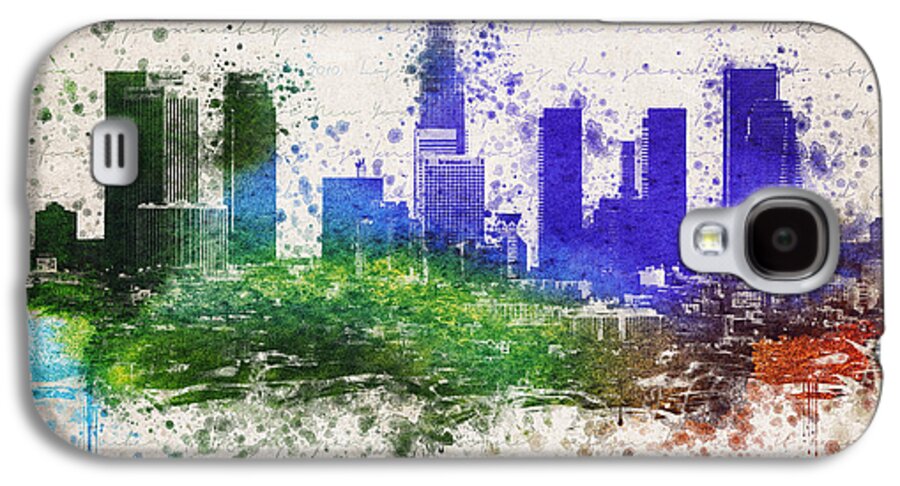 Los Angeles Galaxy S4 Case featuring the digital art Los Angeles in color by Aged Pixel