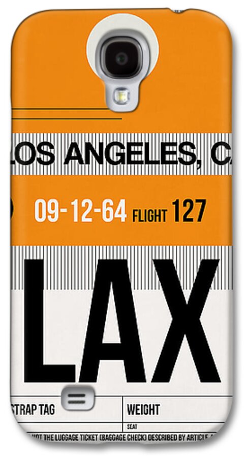  Galaxy S4 Case featuring the digital art Los Angeles Luggage Poster 2 by Naxart Studio