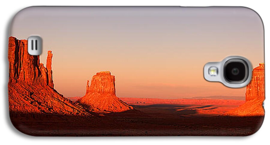 Monument Galaxy S4 Case featuring the photograph Monument valley sunset pano by Jane Rix
