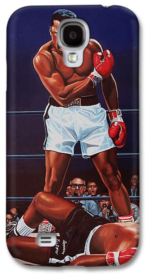 Mohammed Ali Versus Sonny Liston Muhammad Ali Paul Meijering Boxing Boxer Prizefighter Mohammed Ali Ali Sonny Liston Cassius Clay Big Bear The Greatest Boxing Champion The People's Champion The Louisville Lip Knockout Paul Meijering Wbc World Champions Heavyweight Boxing Champions Athlete Icon Portrait Realism Sport Heavyweight Adventure Down Sportsman Hero Painting Canvas Realistic Painting Art Artwork Work Of Art Realistic Art Ring Celebrity Celebrities Galaxy S4 Case featuring the painting Muhammad Ali versus Sonny Liston by Paul Meijering