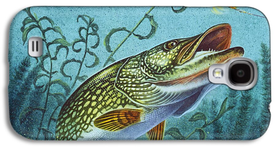 Northern Pike Spinner Bait Galaxy S4 Case by JQ Licensing - Fine