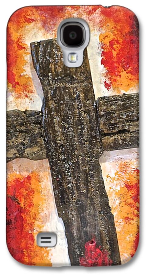 Deep Galaxy S4 Case featuring the painting Old Rugged Cross by Jim Ellis