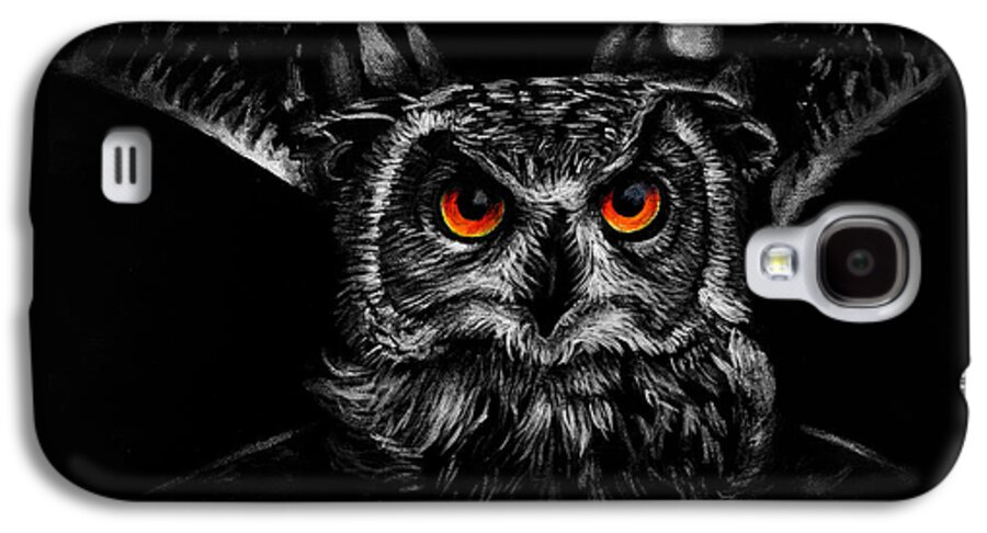 Halloween Galaxy S4 Case featuring the painting Owl by Tylir Wisdom