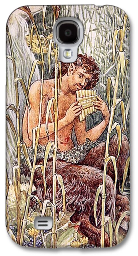 Male Galaxy S4 Case featuring the painting Pan Playing His Pipes by Walter Crane