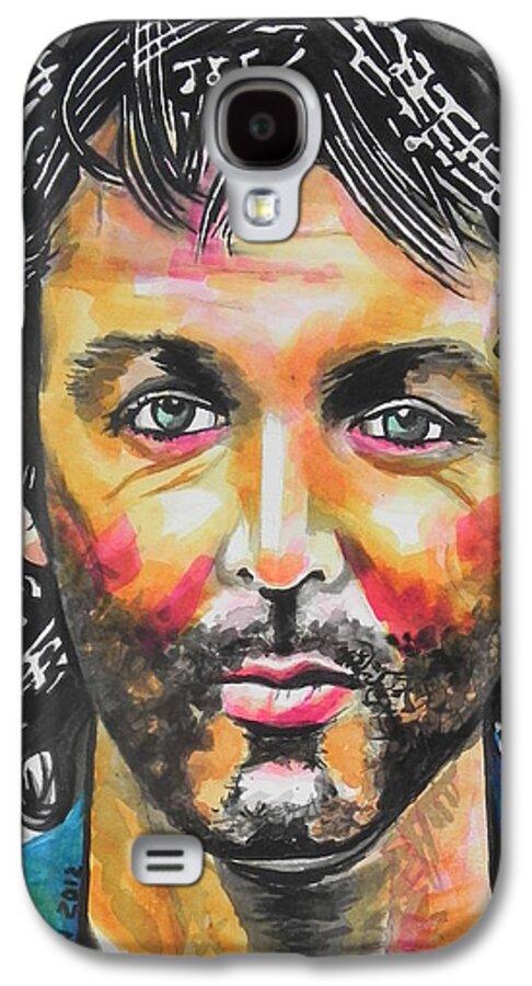 Watercolor Painting Galaxy S4 Case featuring the painting Paul McCartney by Chrisann Ellis