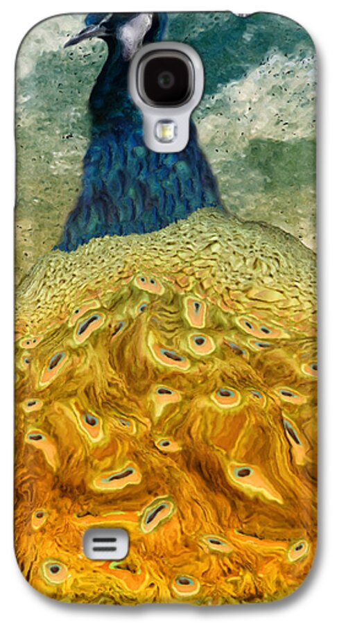 Peafowl Galaxy S4 Case featuring the painting Peacock by Jack Zulli