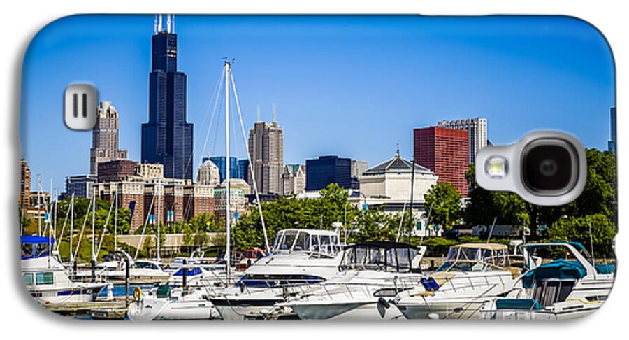 America Galaxy S4 Case featuring the photograph Photo of Chicago Skyline with Burnham Harbor by Paul Velgos