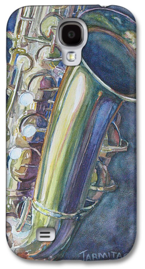 Sax Galaxy S4 Case featuring the painting Portrait of a Sax by Jenny Armitage