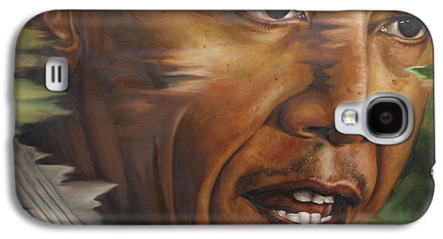U.s President Galaxy S4 Case featuring the painting Portrait of Barack Obama by Ah Shui