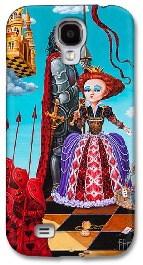 Figurative Galaxy S4 Case featuring the painting Queen of Hearts. Part 1 by Igor Postash