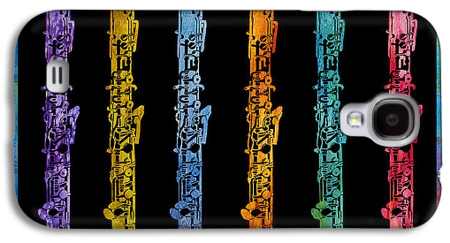 Oboe Galaxy S4 Case featuring the painting Rainbow of Oboes by Jenny Armitage
