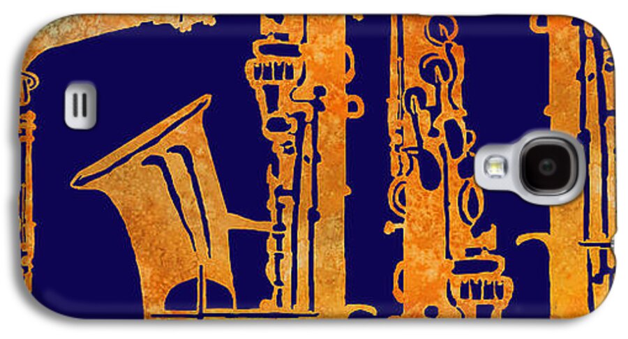 Sax Galaxy S4 Case featuring the painting Red Hot Sax Keys by Jenny Armitage