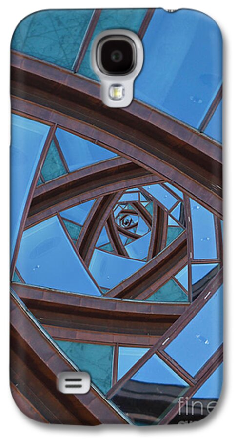 Abstract Galaxy S4 Case featuring the photograph Revolving Blues. by Clare Bambers