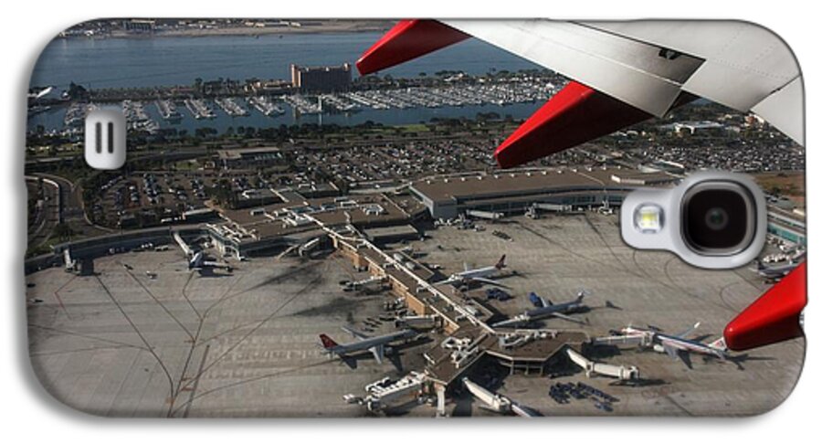 Airport Galaxy S4 Case featuring the photograph San Diego Airport Plane Wheel by Nathan Rupert