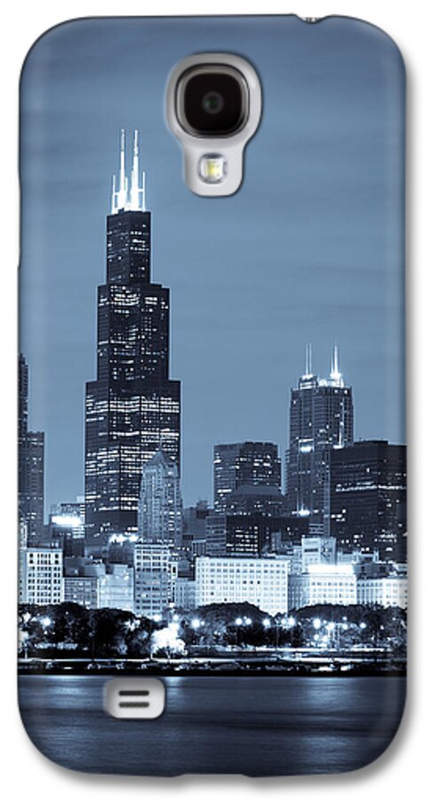 Chicago Skyline Galaxy S4 Case featuring the photograph Sears Tower in Blue by Sebastian Musial