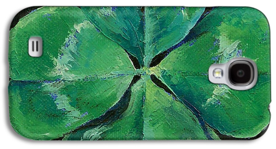 Shamrock Galaxy S4 Case featuring the painting Shamrock by Michael Creese