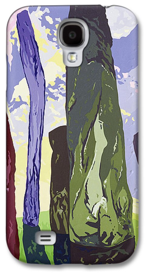 Menhir Galaxy S4 Case featuring the photograph Standing Stones, Callanish, 2003 Gouache On Paper by Derek Crow