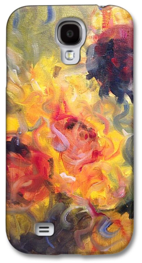 Sunflower Galaxy S4 Case featuring the painting Sunflower Selebrations by Karen Carmean