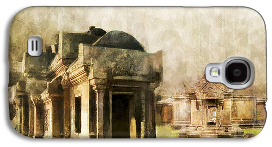 Combodia Art Galaxy S4 Case featuring the painting Temple of Preah Vihear by Catf