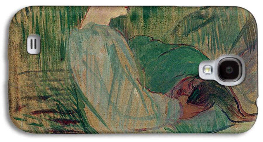 The Divan Galaxy S4 Case featuring the pastel The Divan Rolande by Henri de Toulouse-Lautrec