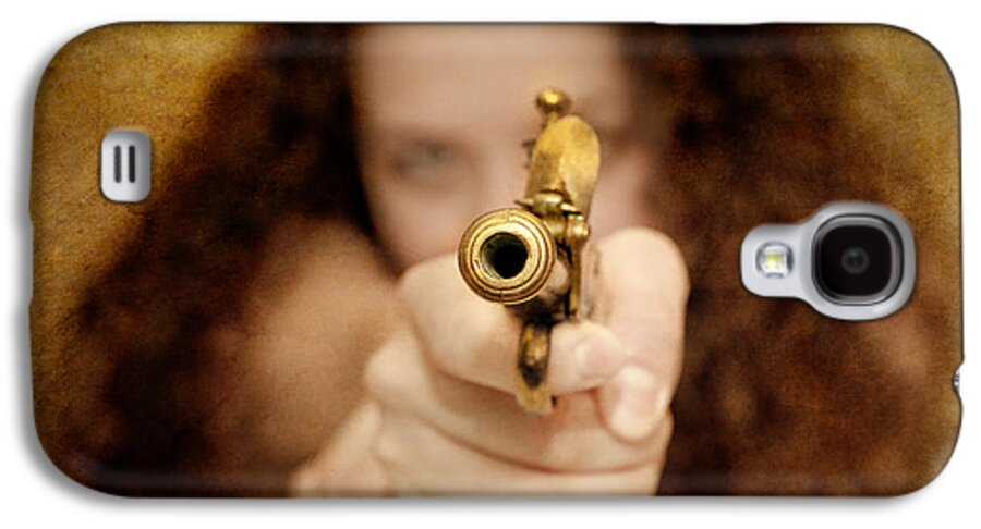 Loriental Galaxy S4 Case featuring the photograph The Girl with the Golden Gun by Loriental Photography