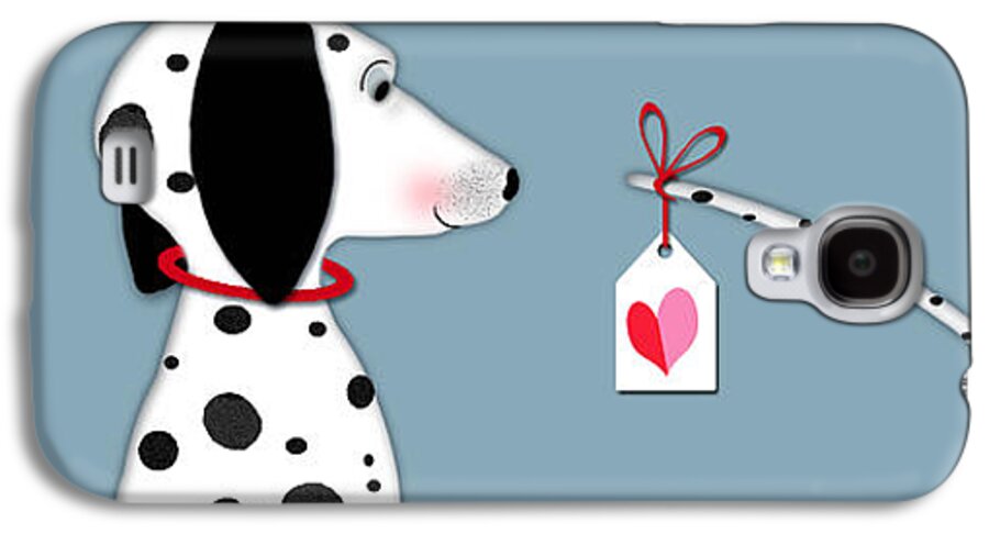Letter D Galaxy S4 Case featuring the digital art The Letter D for Dalmatian by Valerie Drake Lesiak