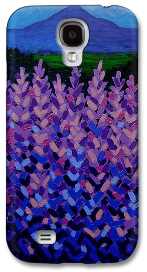 Lavender Galaxy S4 Case featuring the painting The Sugar Loaf - Wicklow - Ireland by John Nolan