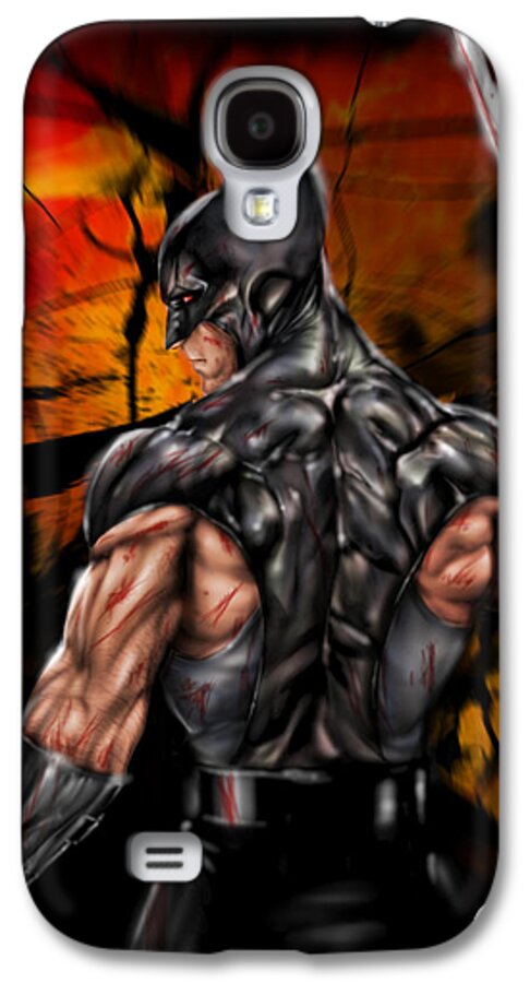 Marvel Galaxy S4 Case featuring the painting The Wolverine by Pete Tapang