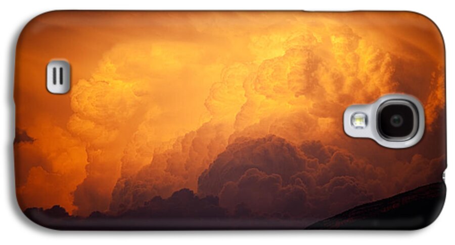 Cloud Galaxy S4 Case featuring the photograph Thunderhead at Sunset by Brad Brizek