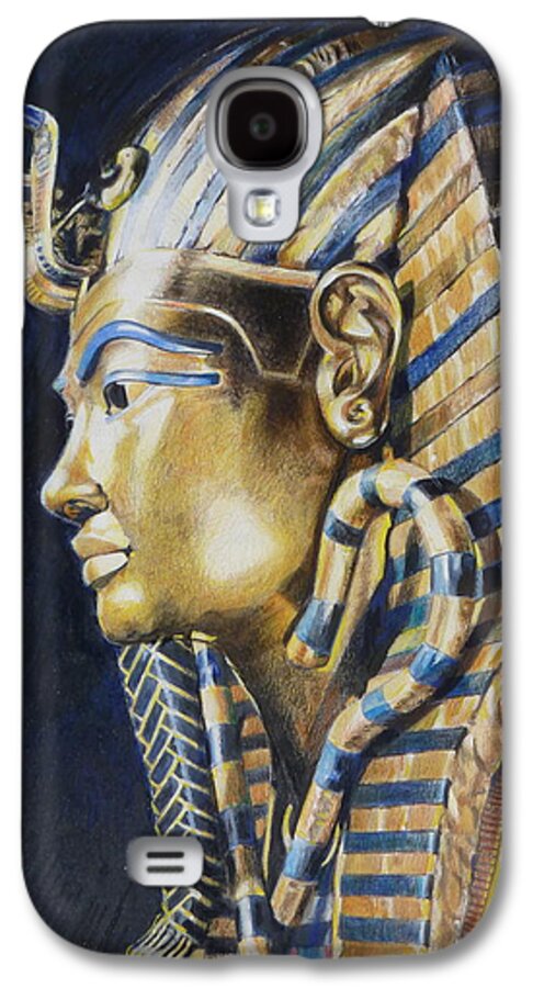 Mask Galaxy S4 Case featuring the mixed media Tutankhamon by Constance Drescher