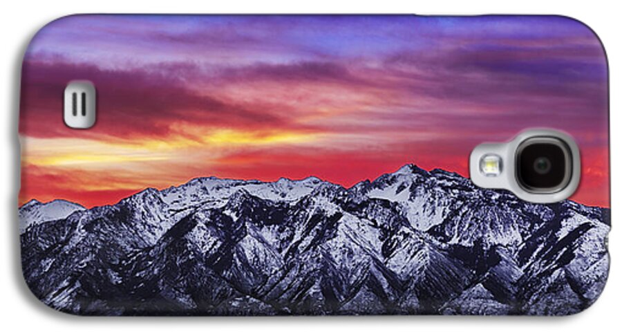 #faatoppicks Galaxy S4 Case featuring the photograph Wasatch Sunrise 2x1 by Chad Dutson