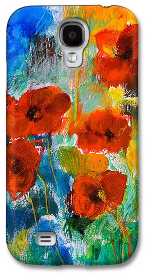 Poppies Galaxy S4 Case featuring the painting Wild Poppies by Elise Palmigiani