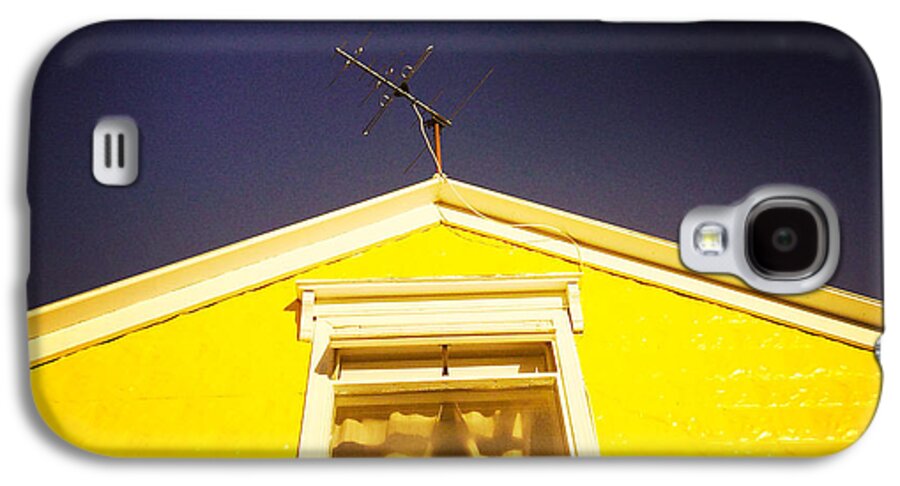 Yellow Galaxy S4 Case featuring the photograph Yellow house in Akureyri Iceland by Matthias Hauser