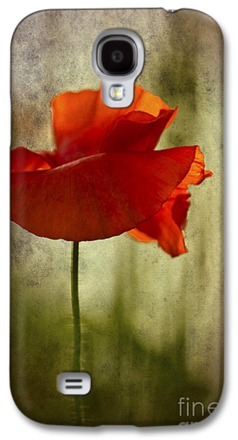 Poppy Galaxy S4 Case featuring the photograph Moody Poppy. by Clare Bambers - Bambers Images