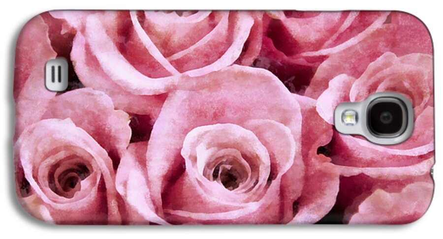 Pink Galaxy S4 Case featuring the photograph Soft Pink Roses by Angelina Tamez