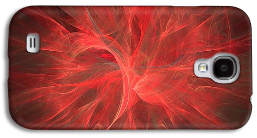 Marsala Galaxy S4 Case featuring the photograph Subtle Aura-Fractal Art by Lourry Legarde